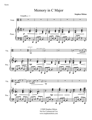 Memory in C Major (Viola Solo)