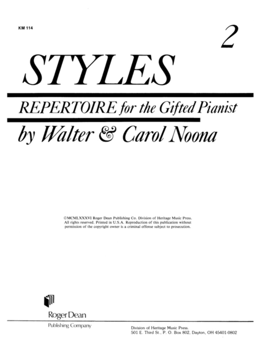 Gifted Pianist: Styles, Book 2 Piano Method scores gallery preview page 3