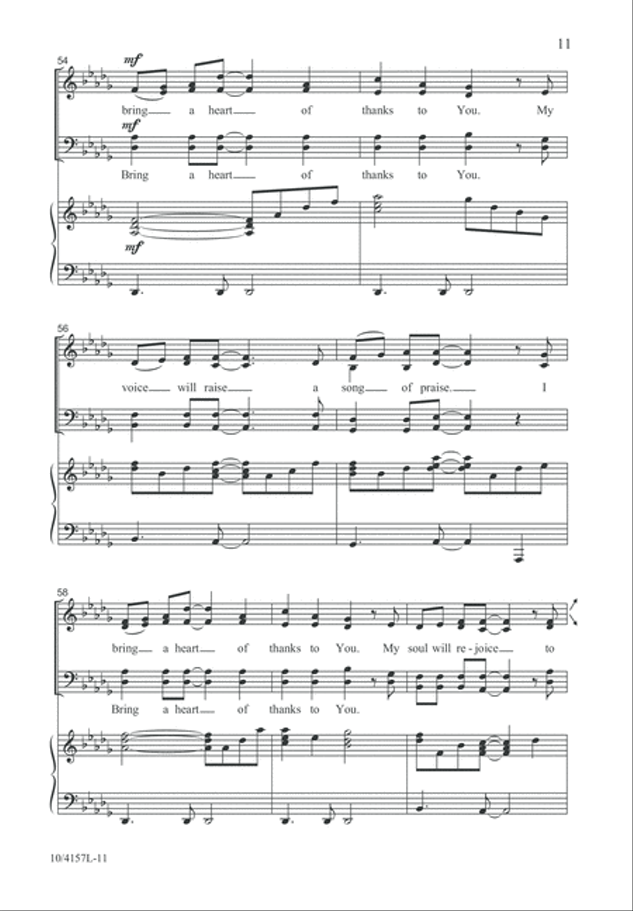 I Bring a Heart of Thanks 4-Part scores gallery preview page 12