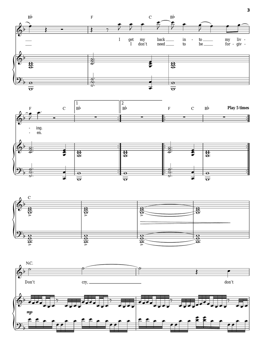 Baba O'Riley Piano scores gallery preview page 3