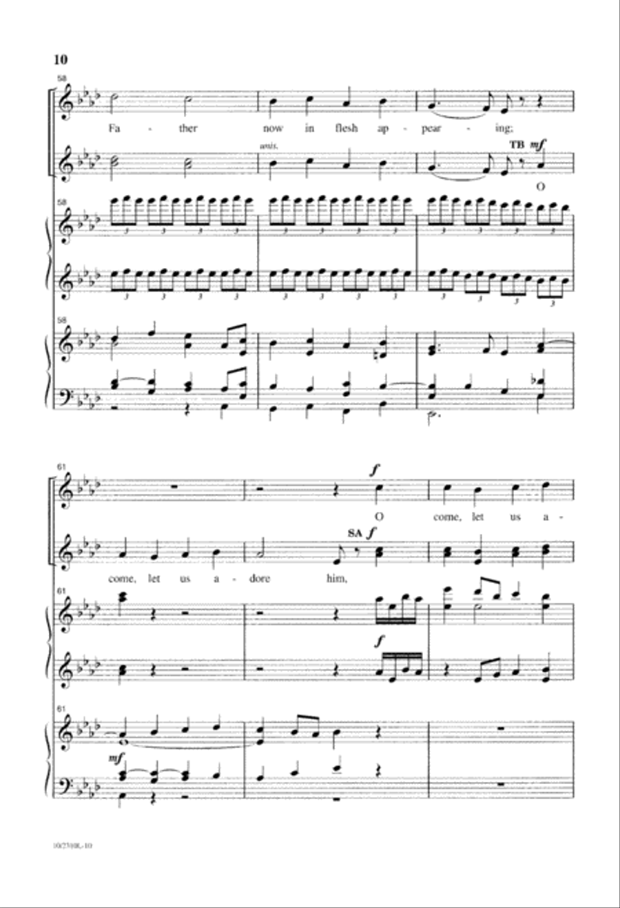 O Come, Let Us Adore Him O Come, Let Us Adore Him 4-Part scores gallery preview page 10