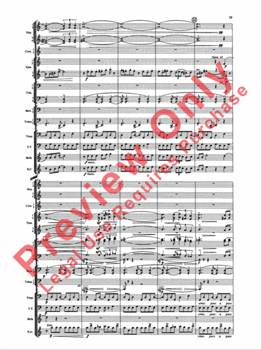 Symphony for Brass and Percussion (score only) Concert Band scores gallery preview page 42