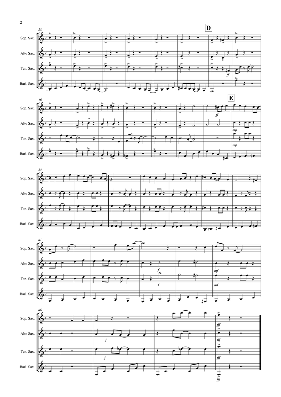Fly Me To The Moon (In Other Words) Woodwind Quartet scores gallery preview page 2