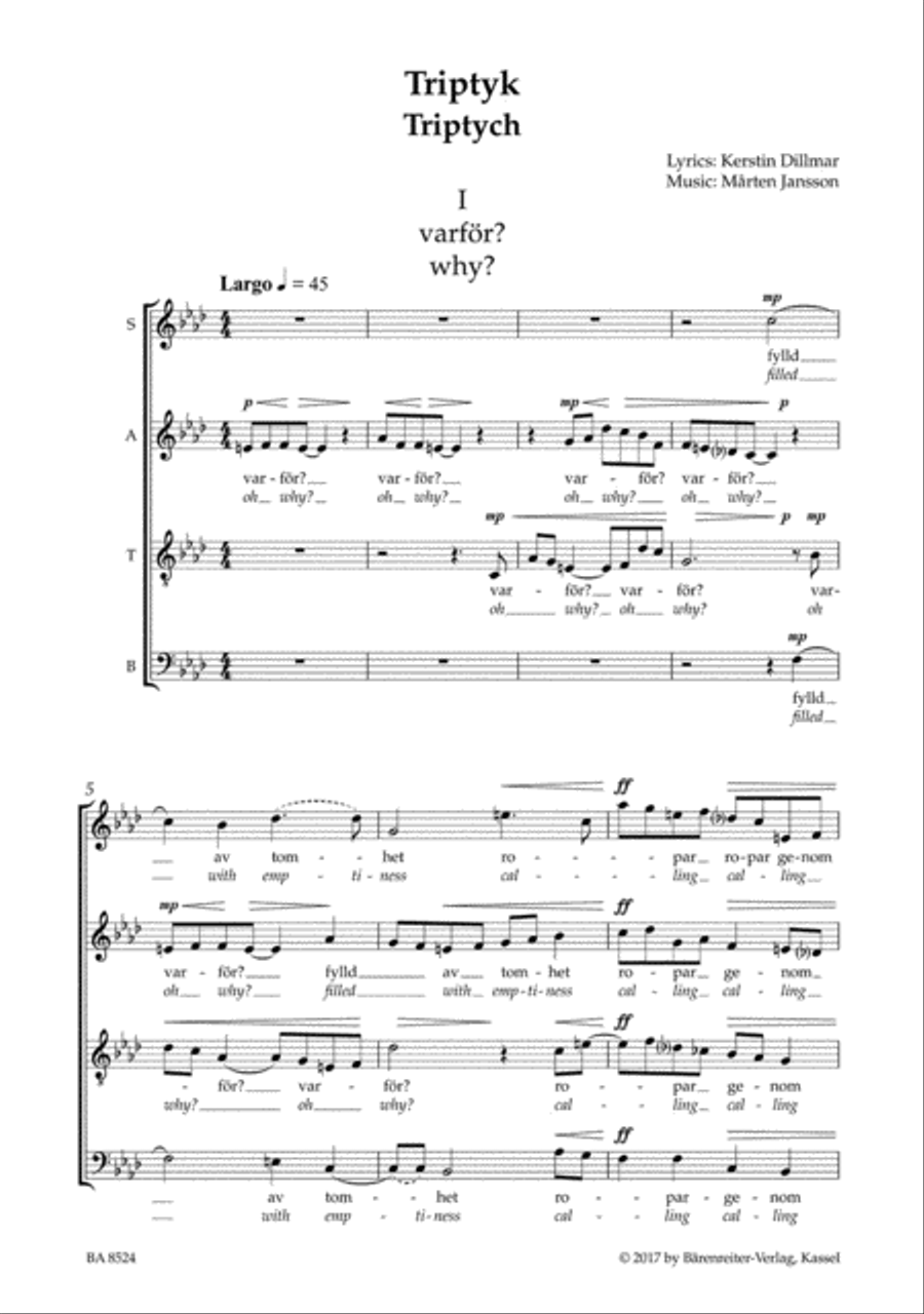 Two Poems Two Poems 4-Part scores gallery preview page 2