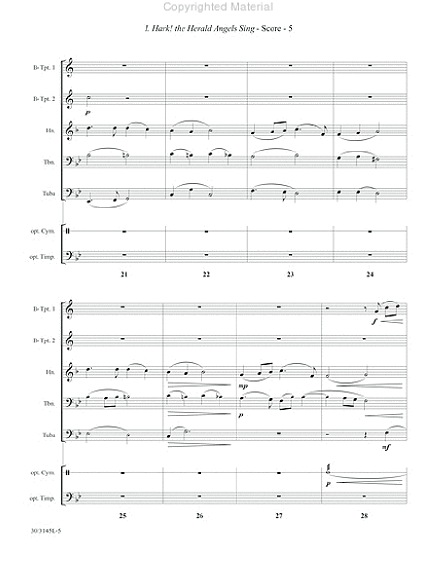 Brass at Christmas Brass Quintet scores gallery preview page 6