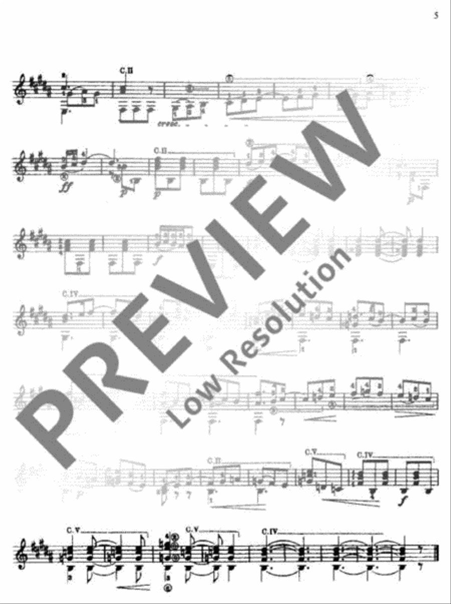 12 Préludes Classical Guitar scores gallery preview page 6