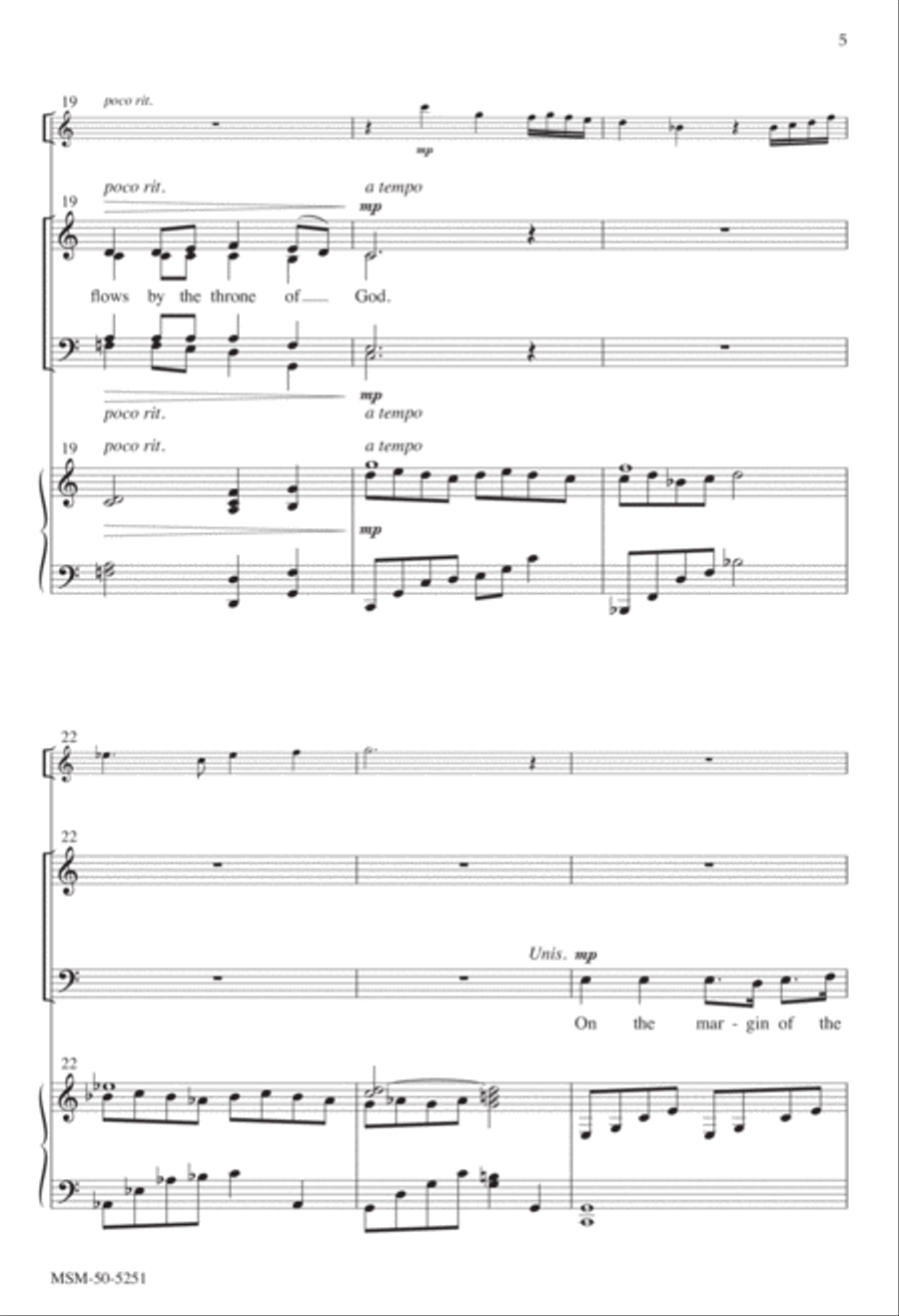 Shall We Gather at the River 4-Part scores gallery preview page 5