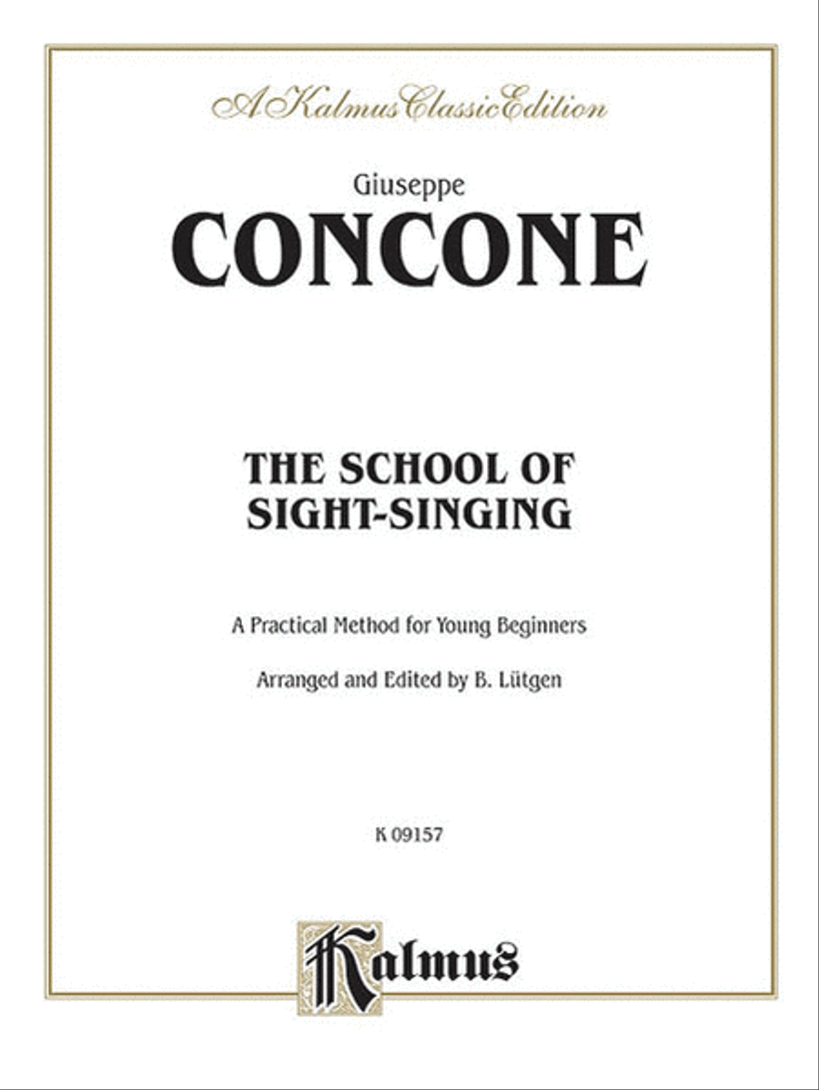 The School of Sight-Singing by Giuseppe Concone Voice - Sheet Music