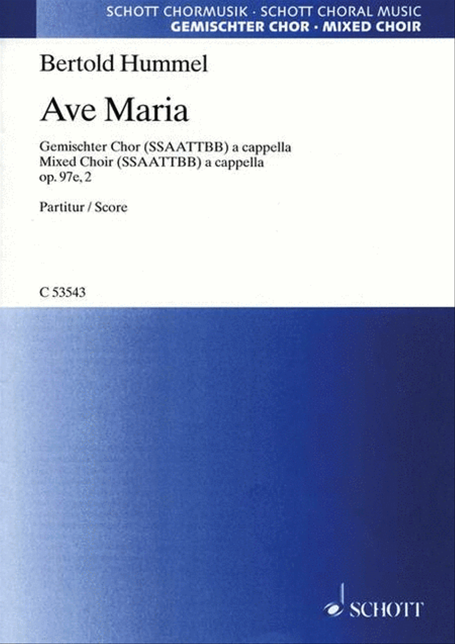 Ave Maria Op. 97e, 2 SSAATTBB scores gallery preview page 1
