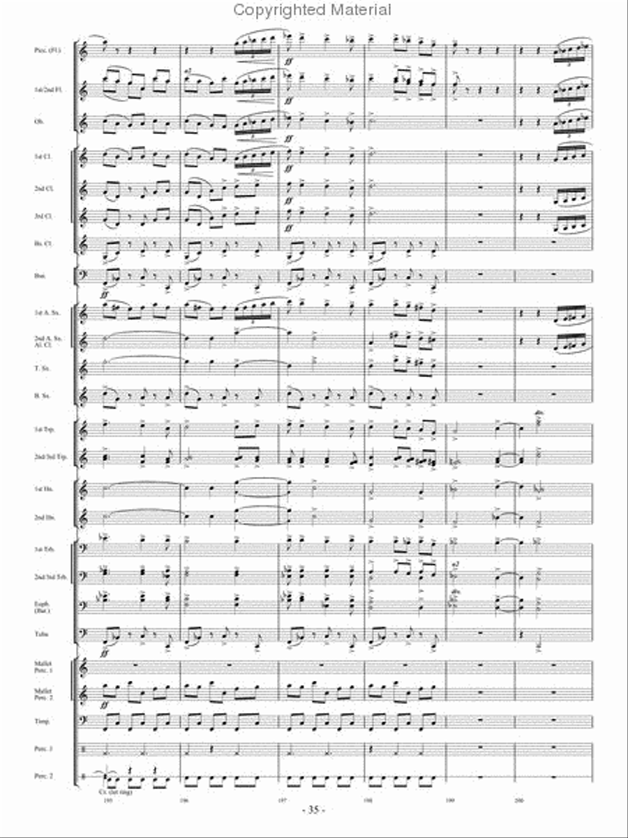 Beyond the Breaking Tides Concert Band scores gallery preview page 34