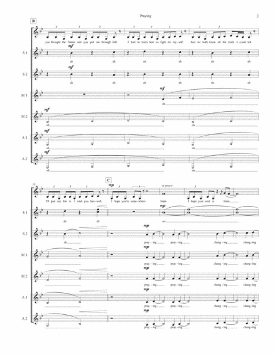 Praying Praying SSAA scores gallery preview page 3
