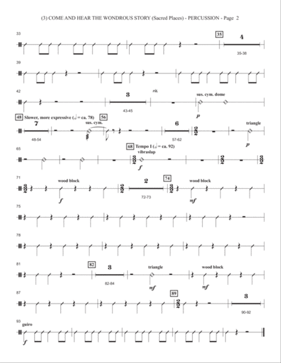 Sacred Places - Percussion Choir scores gallery preview page 6