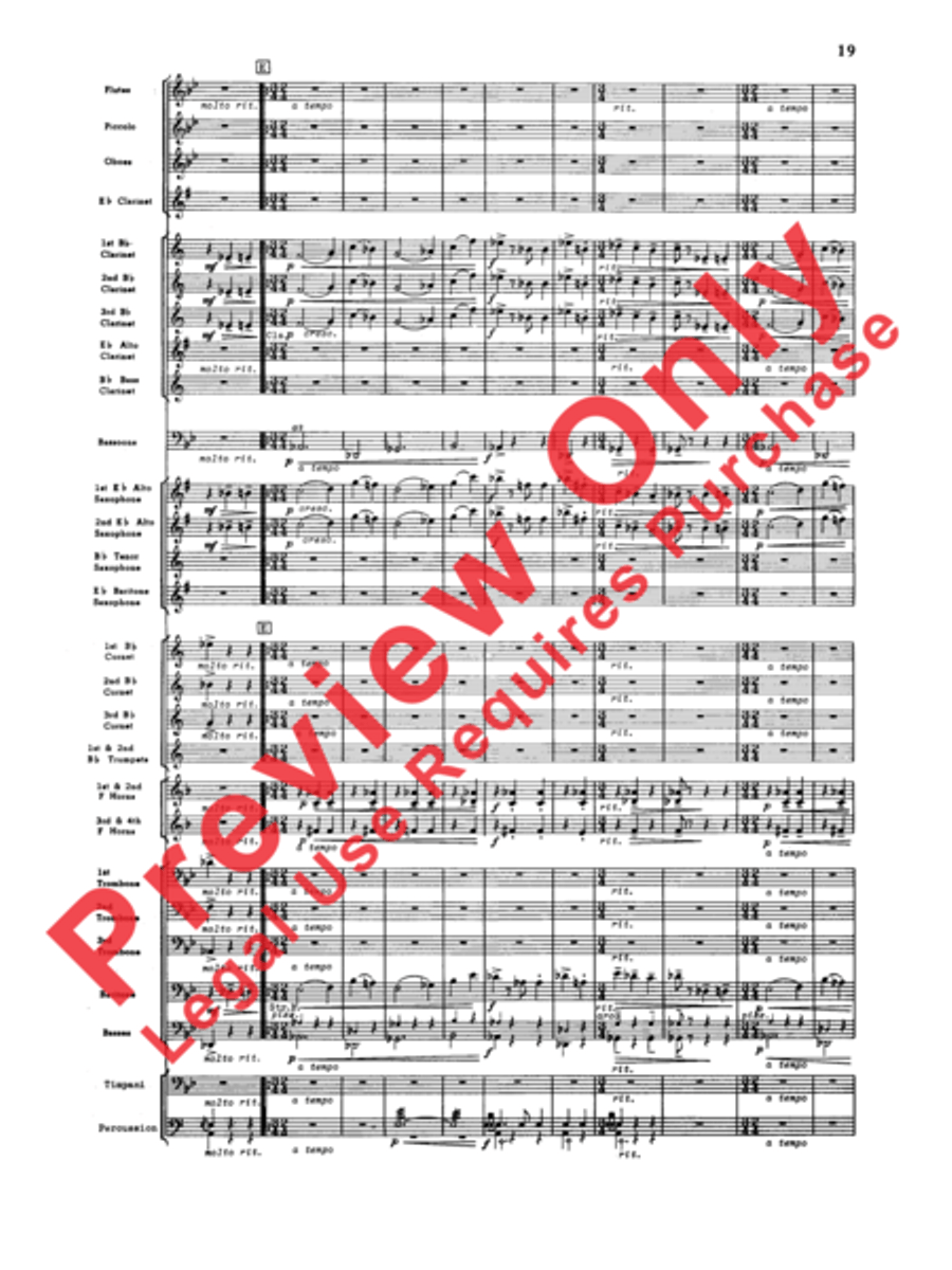 Third Suite (I. March, II. Waltz, III. Rondo) Concert Band scores gallery preview page 21