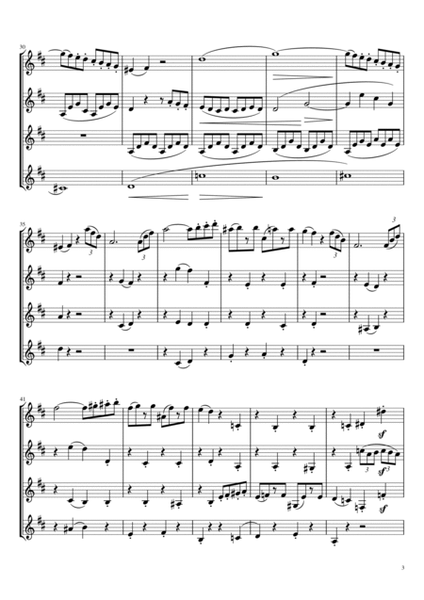 Ludwig van Beethoven:Quartet No.3 Op.18 for 4 Clarinets (3Clarinets and Bass Clarinet).