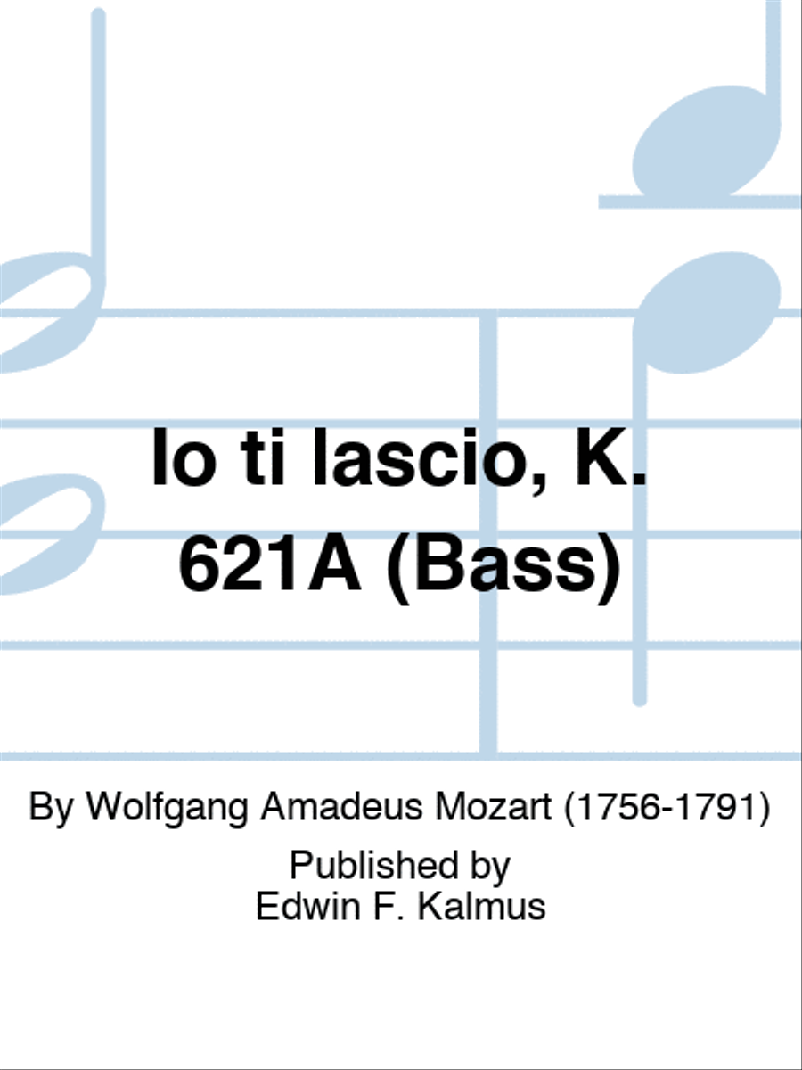 Io ti lascio, K. 621A (Bass) Set of Parts scores gallery preview page 1