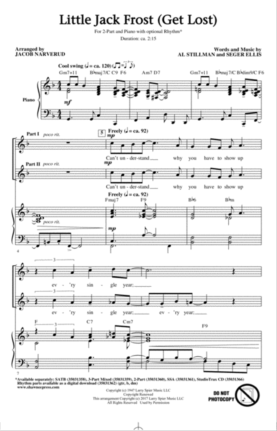 Little Jack Frost (Get Lost) 2-Part scores gallery preview page 1
