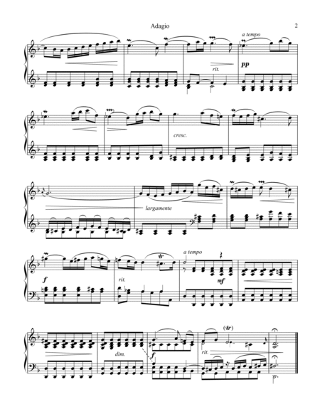 Adagio BWV 974 from Concerto in D Minor after Marcello for easy piano solo image number null