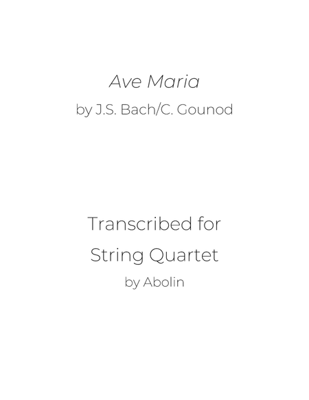 Bach/Gounod: Ave Maria - String Quartet image number null