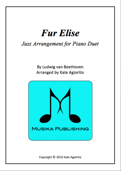 Fur Elise - Jazz Arrangement - for Piano Duet image number null