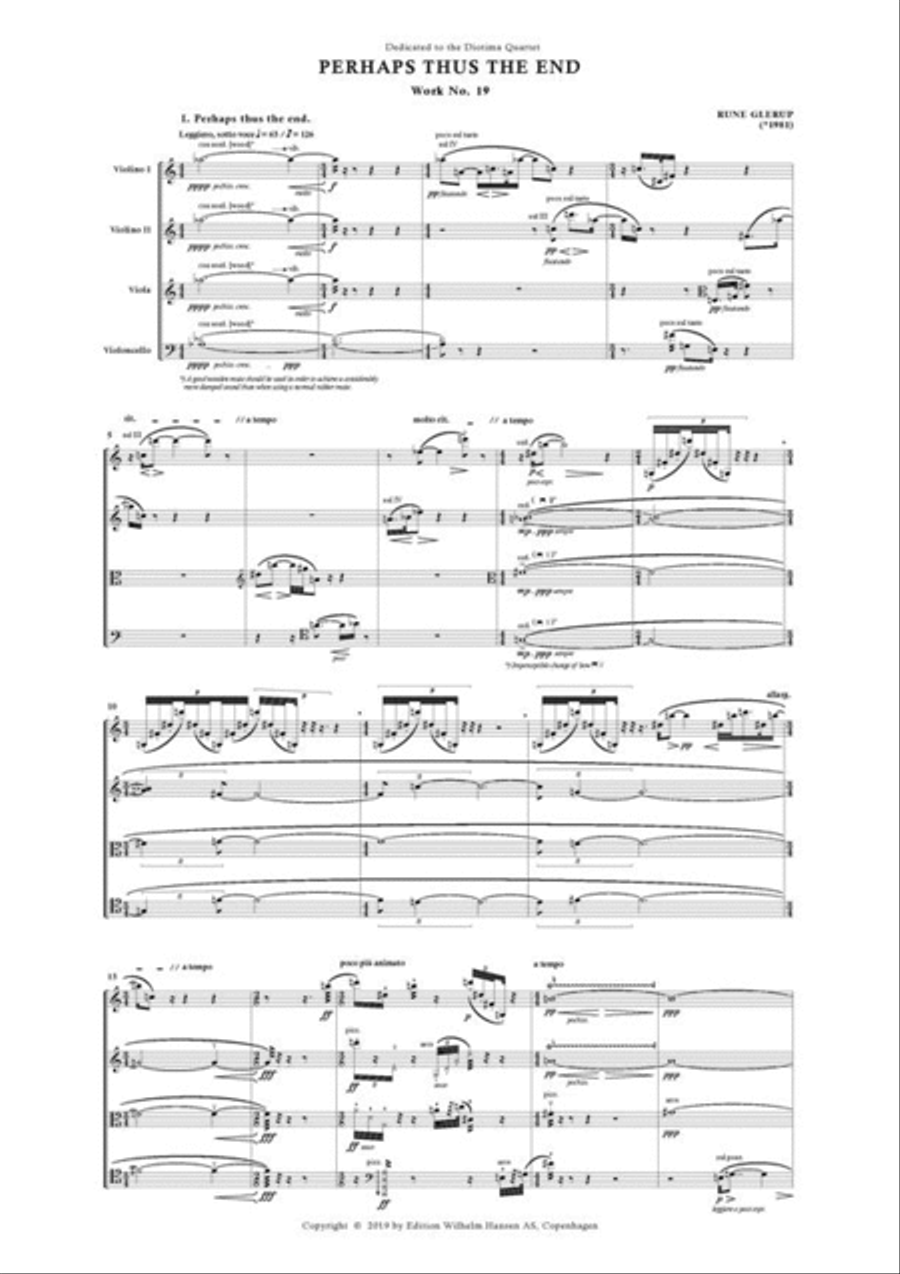 String Quartet No.2 - Perhaps Thus The End String Quartet scores gallery preview page 4