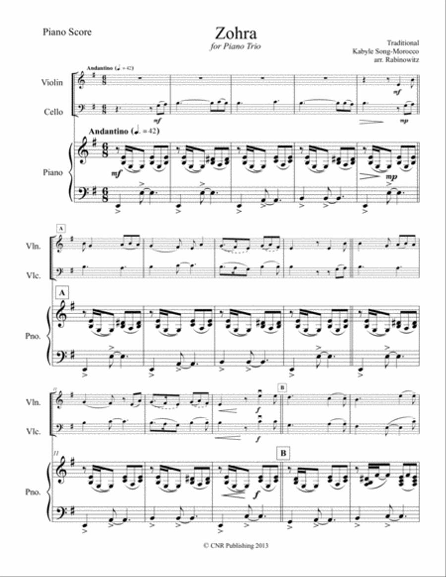 Folk Odyssey for Piano Trio Piano Trio scores gallery preview page 2