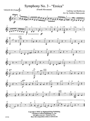 Symphony No. 3 - Eroica (4th Movement): 3rd Violin (Viola [TC])