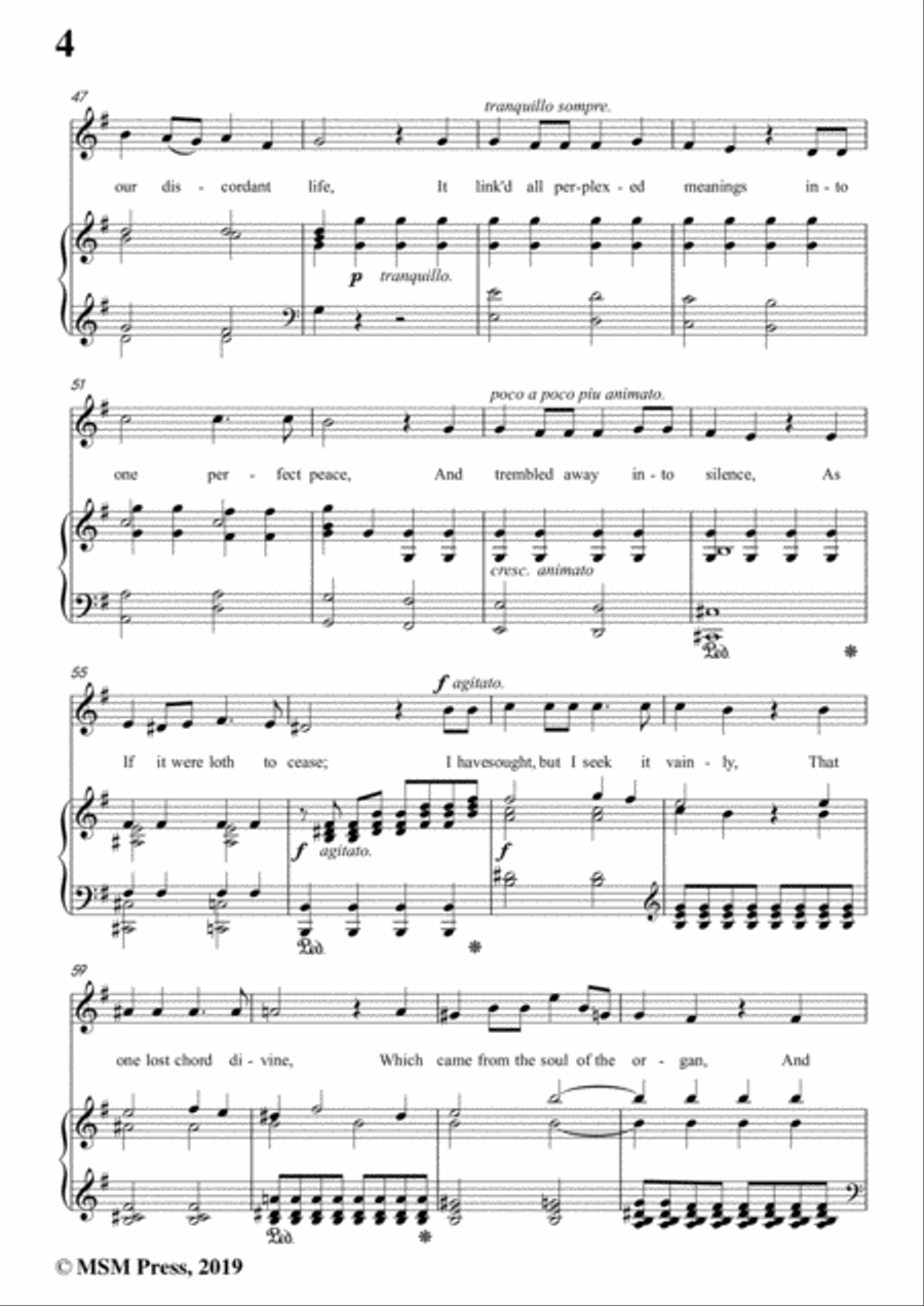 Arthur Sullivan-Lost Chord,in G Major,for Voice and Piano Voice Solo scores gallery preview page 6