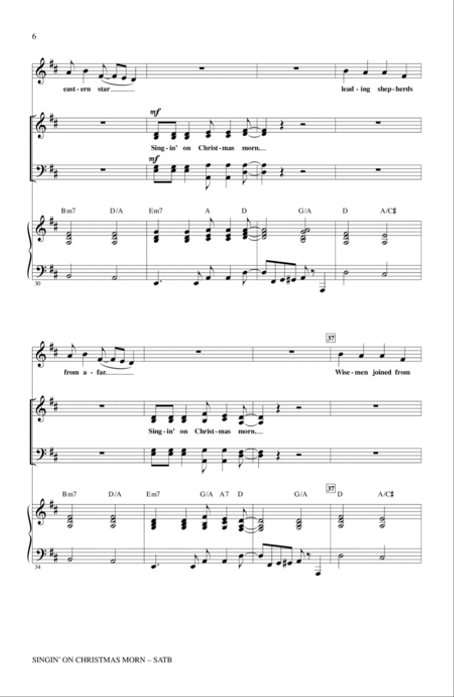 Singin' On Christmas Morn 4-Part scores gallery preview page 4