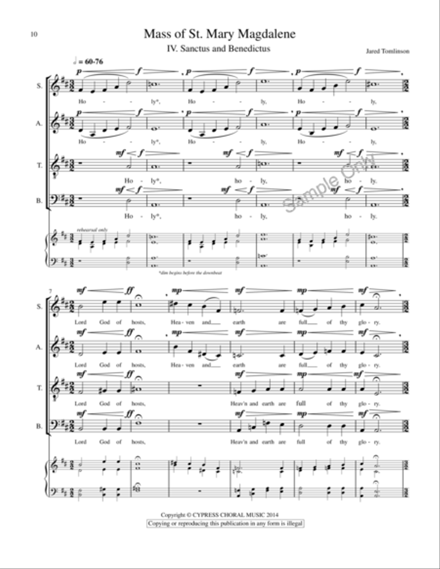 Mass Of St Mary's 4-Part scores gallery preview page 15