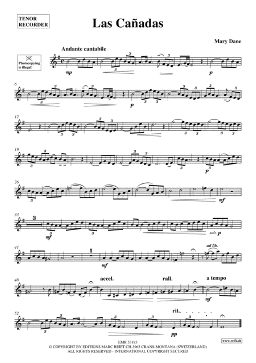 Las Canadas Tenor Recorder scores gallery preview page 2