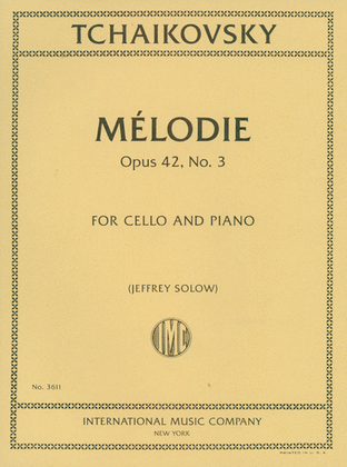 Book cover for Melodie, Opus 42, No. 3