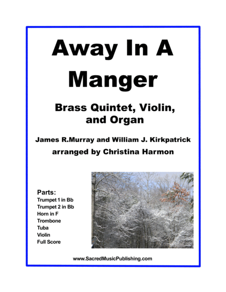 Away In A Manger - Brass Quintet, Violin, and Organ image number null