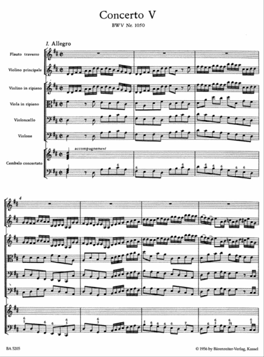 Brandenburgisches Konzert Nr. 5 und Konzert Nr. 5 