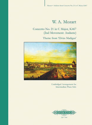 Book cover for Andante from Piano Concerto No. 21 in C K467 (Arranged for Piano Solo)