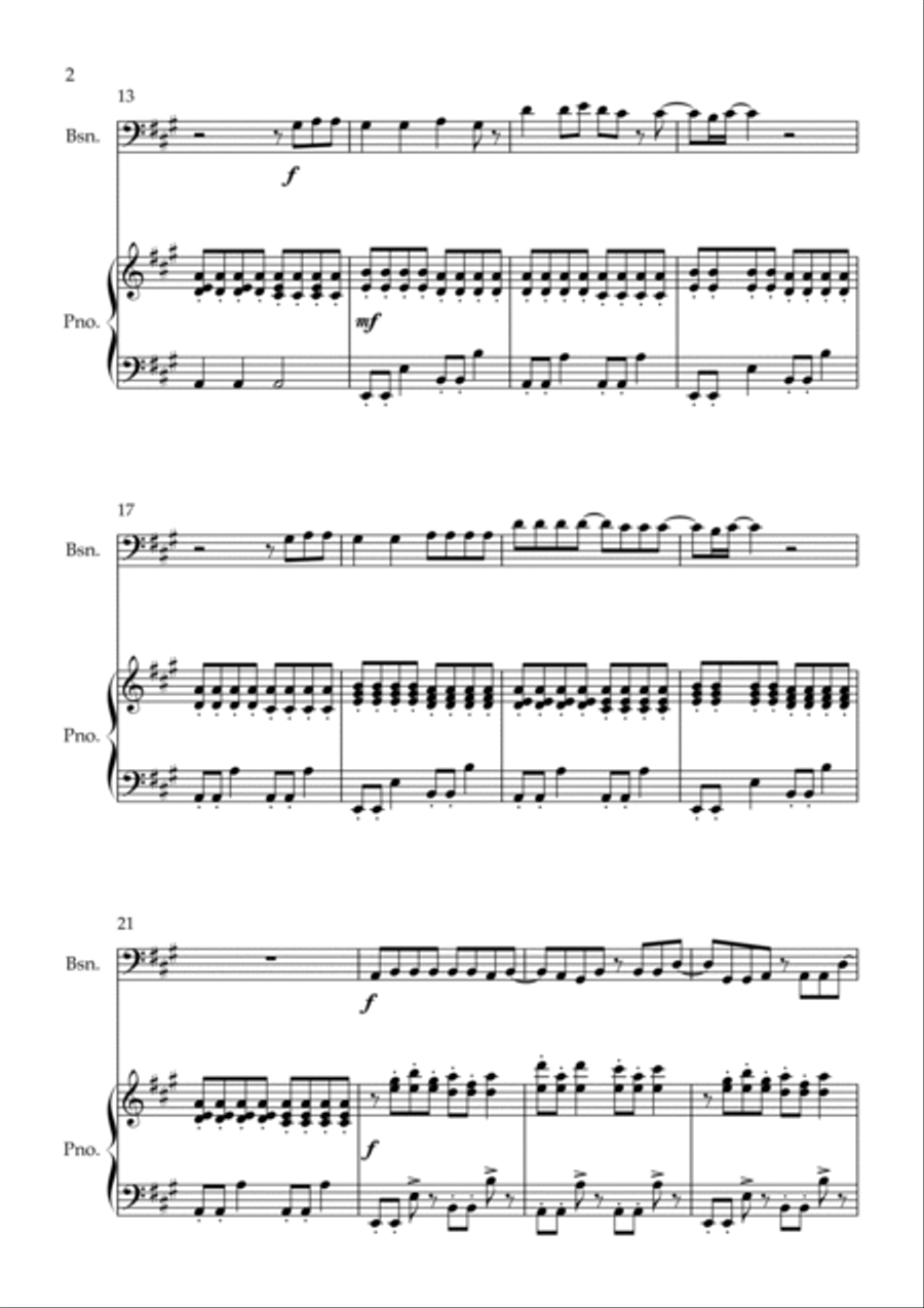 Bittersweet Symphony Bassoon scores gallery preview page 2