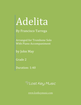 Adelita-Trombone Solo (Optional Piano Accompaniment)