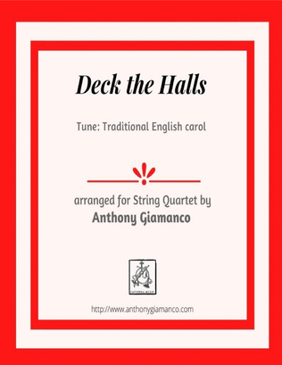 Book cover for Deck the Halls (string quartet)