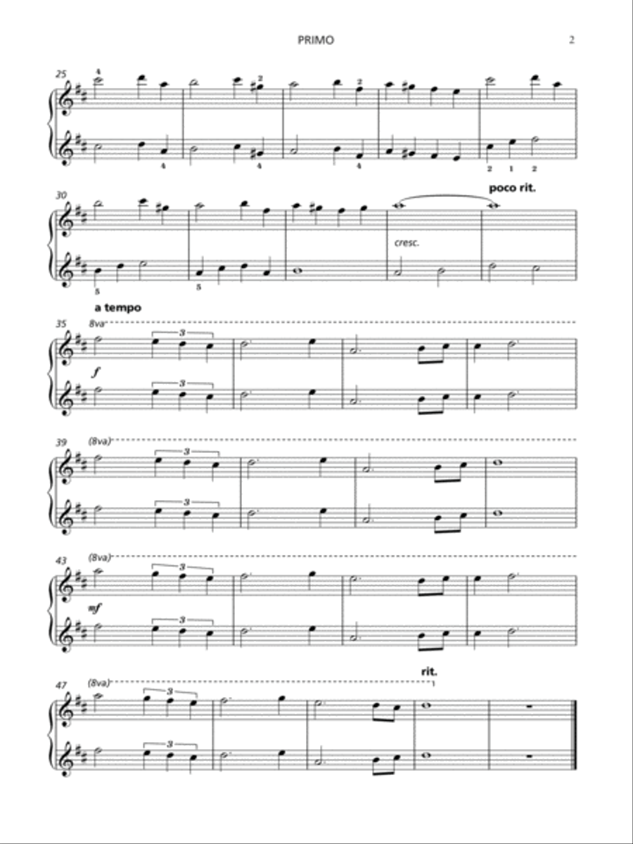 Wind of Spring Piano Duet scores gallery preview page 2