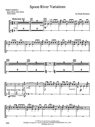 Spoon River Variations: 1st Percussion