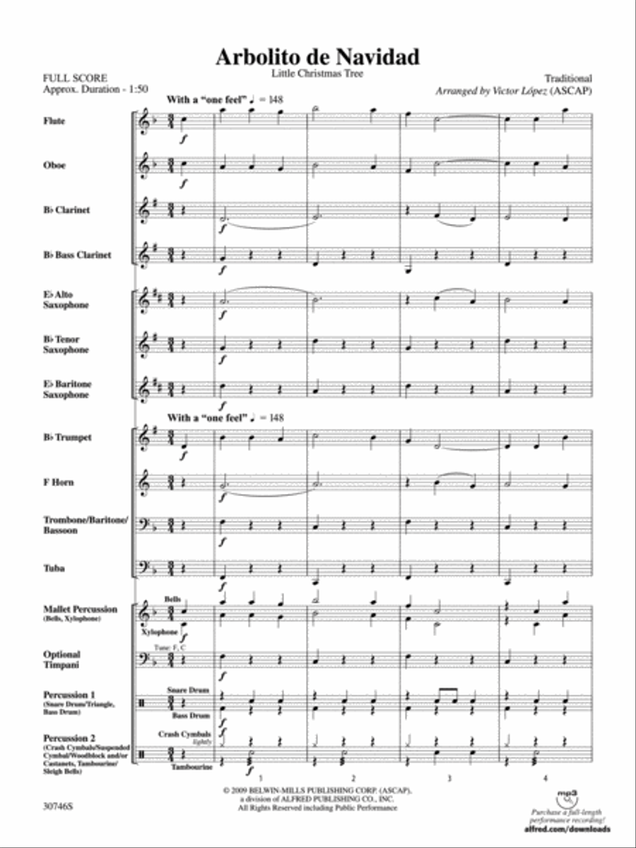 Arbolito de Navidad Concert Band scores gallery preview page 2