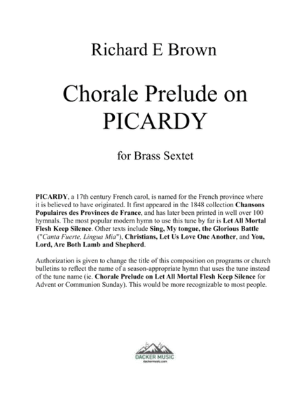 Chorale Prelude on Picardy - Brass Sextet image number null