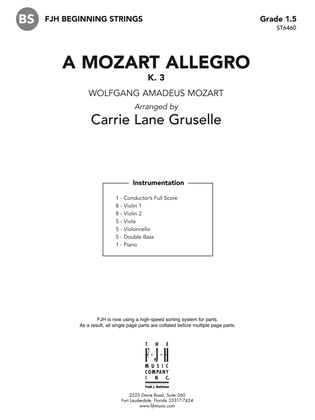 A Mozart Allegro: Score