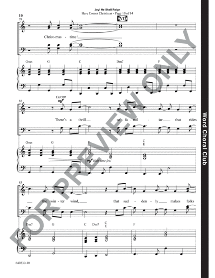 Here Comes Christmas - Anthem 4-Part scores gallery preview page 11