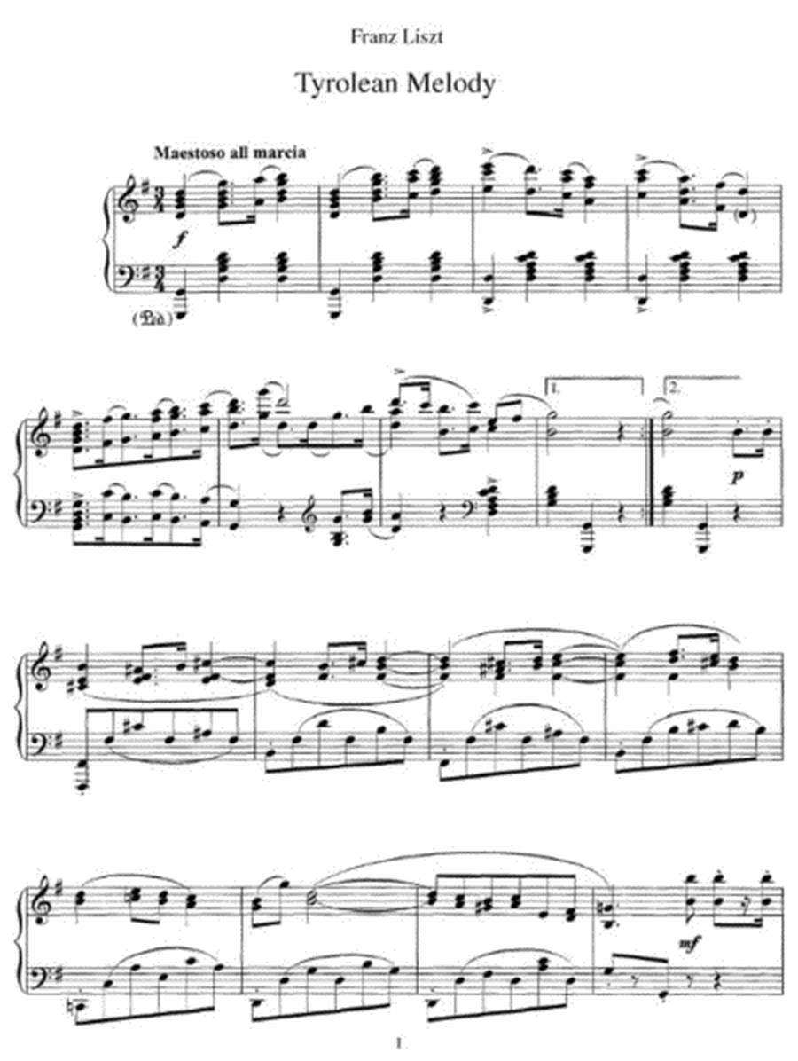 Franz Liszt - Tyrolean Melody
