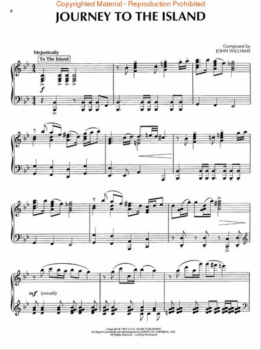 Jurassic Park Piano Solo scores gallery preview page 2