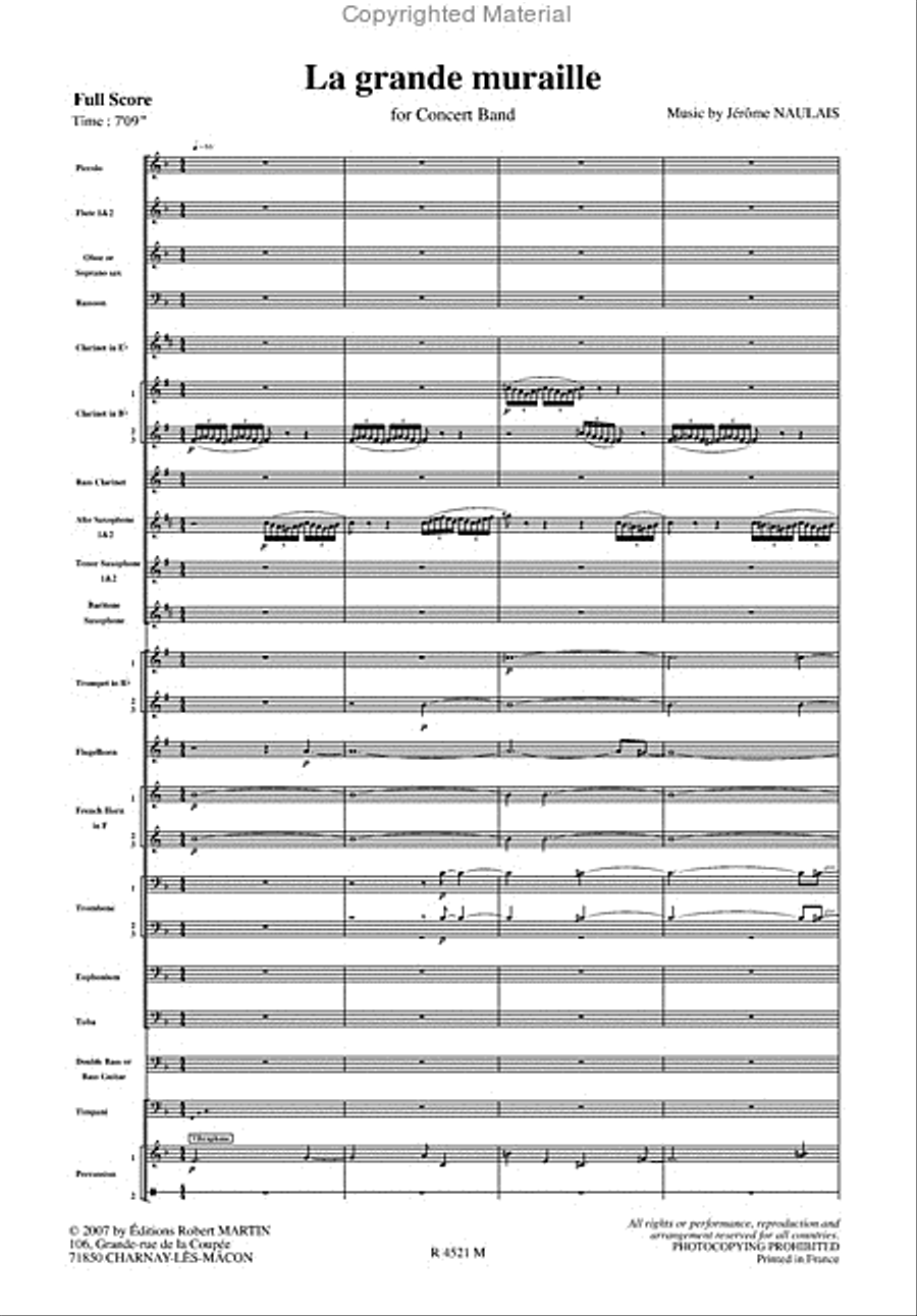 La Grande Muraille Concert Band scores gallery preview page 2
