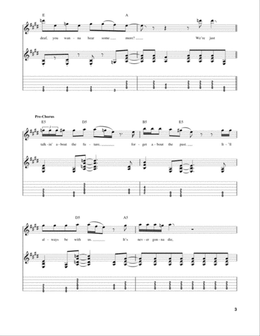 Rock And Roll Ain't Noise Pollution Acoustic Guitar scores gallery preview page 3