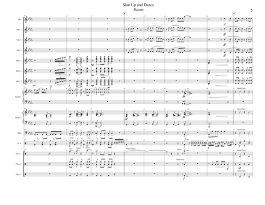Shut Up And Dance Percussion Ensemble scores gallery preview page 5