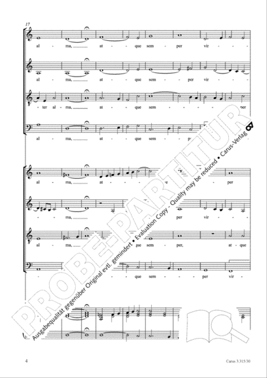 Ave maris stella (Ave maris stella (Ave, Stern der Meere)) 4-Part scores gallery preview page 5