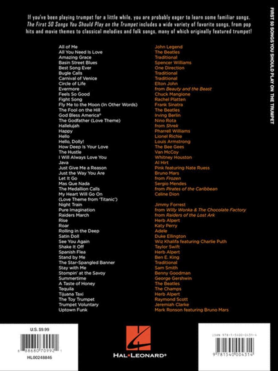 First 50 Songs You Should Play on the Trumpet Trumpet Solo scores gallery preview page 5